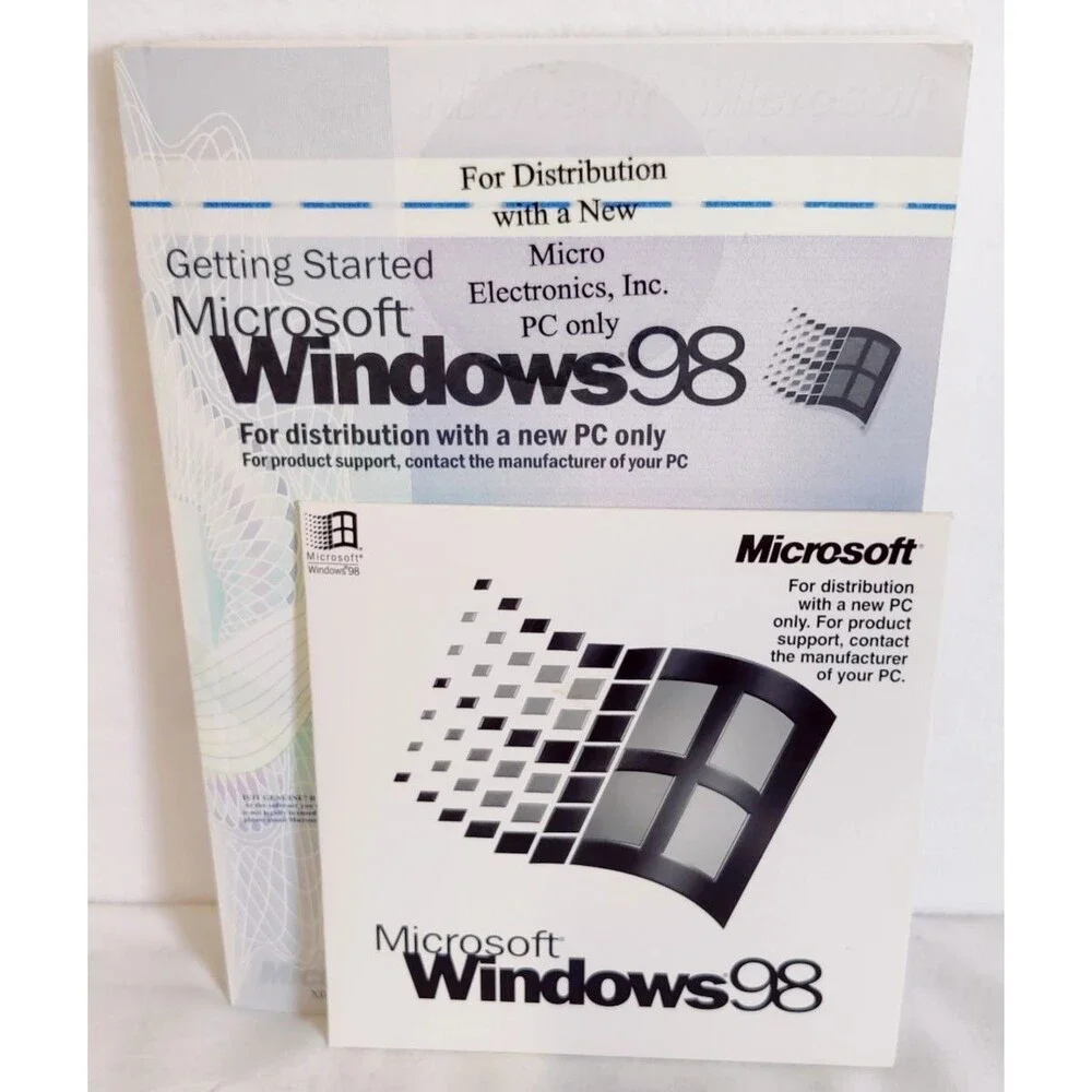 MICROSOFT WINDOWS 98 FIRST EDITION CD Sealed NEW with Manual-Key maybe used